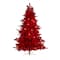 6ft. Pre-Lit Red Fraser Fir Artificial Christmas Tree, Red Lights